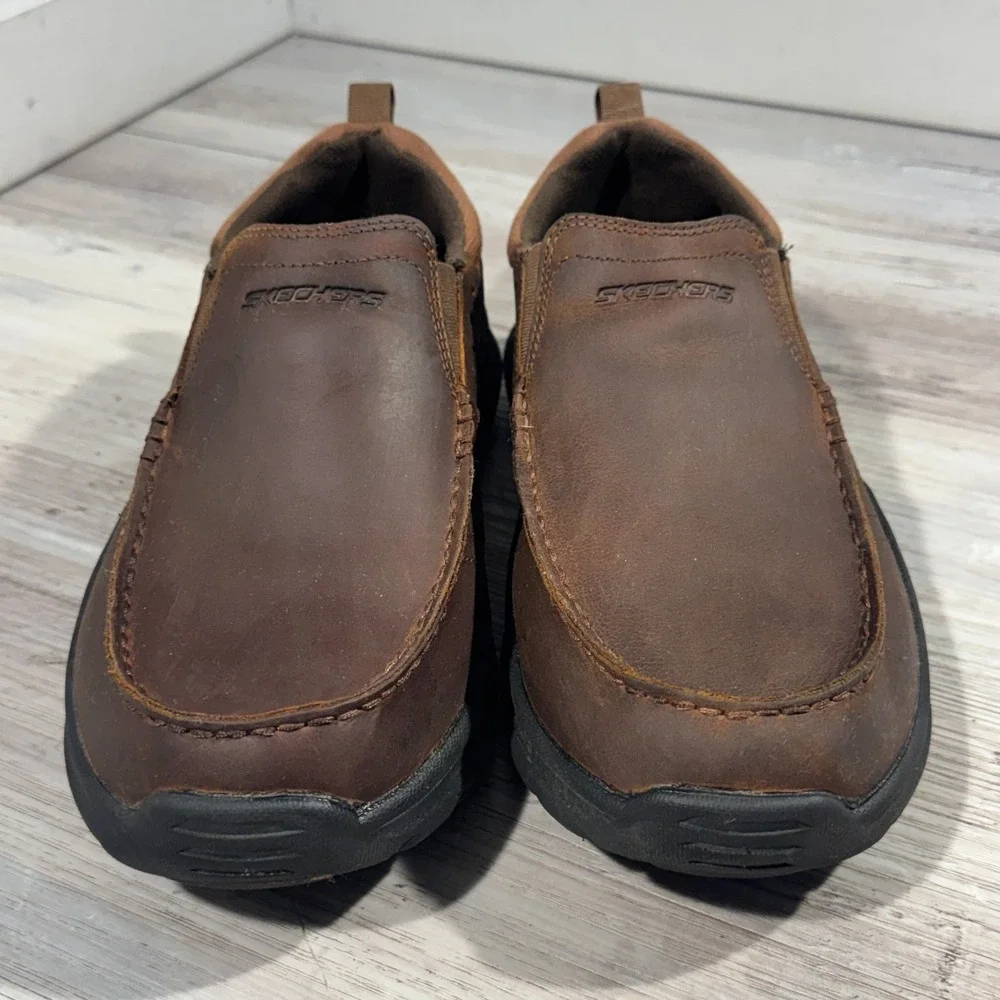 Skechers‎ 66146 Relaxed Fit Expended Seveno Leather Slip On Shoes Men Size US 9